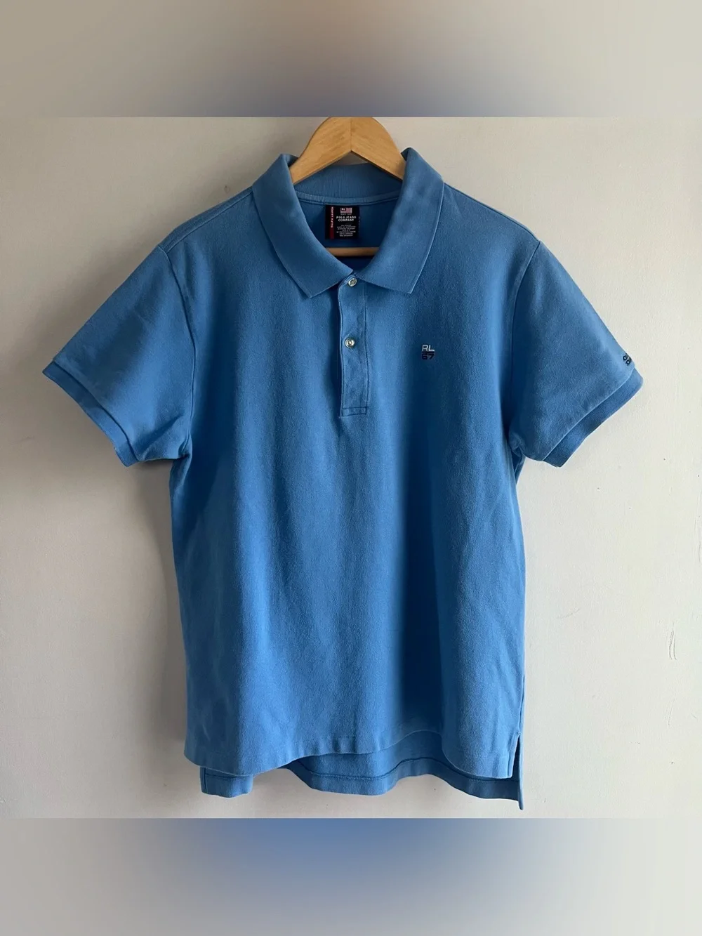 Ralph Lauren Polo Jeans Co Men’s XL Blue Short Sleeve Cotton Polo Shirt RL67